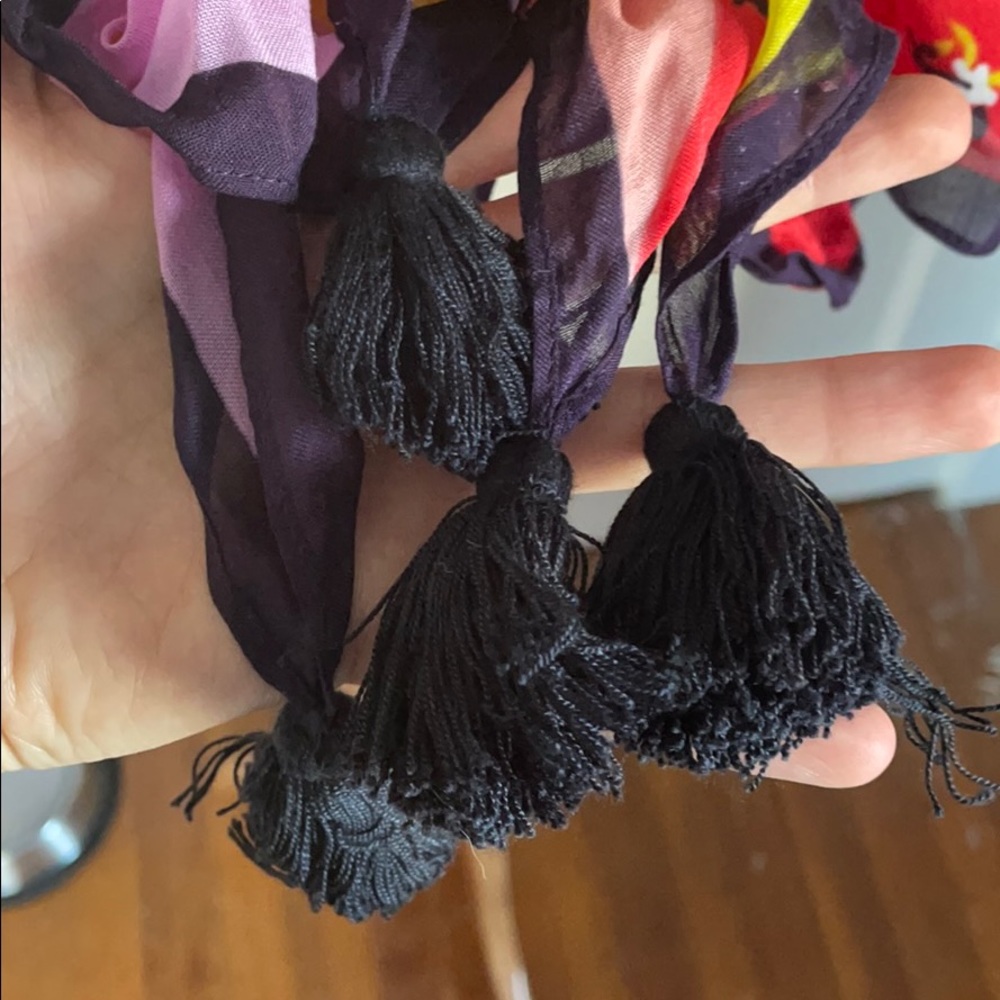 Multi Color Floral Scarf - Picture 4 of 4